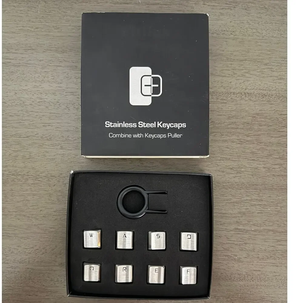 Stainless Steel Keycap Set | Brushed Silver